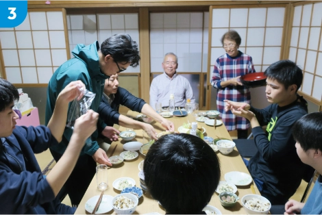 民泊先夕食