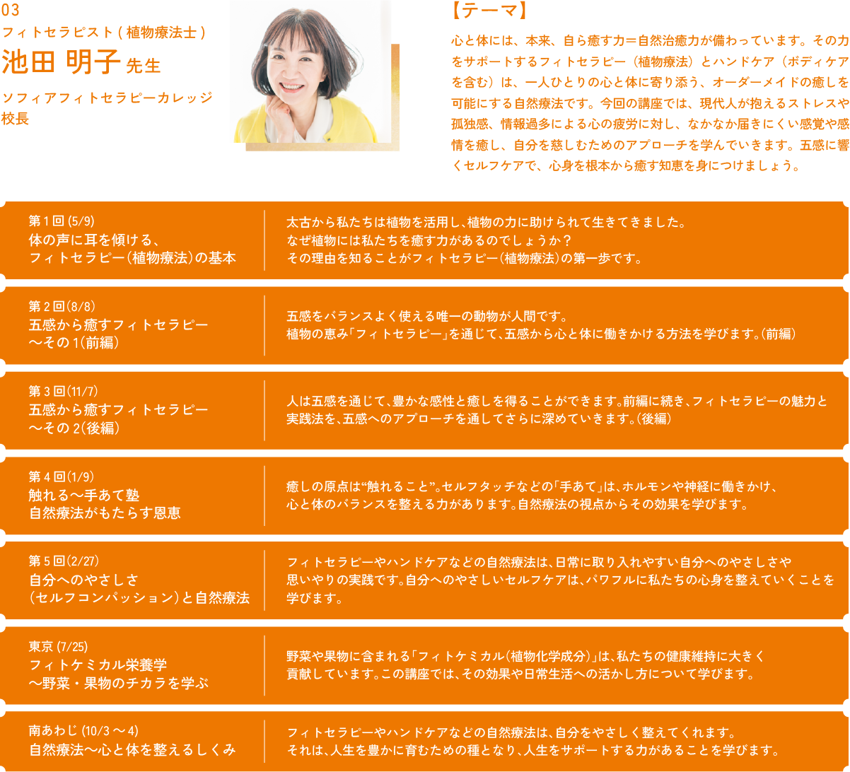 フィトセラピスト（植物療法士） 池田明子 | 九州医療科学大学